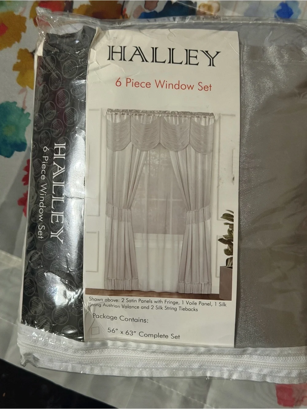 Halley 6-Piece Window Curtain Set in Silver